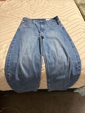 Blue Barrel High Rise Denim Jeans for Women